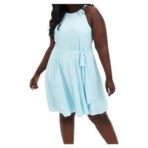 Torrid Light Blue Sleeveless Dress size 3X(no waist tie)